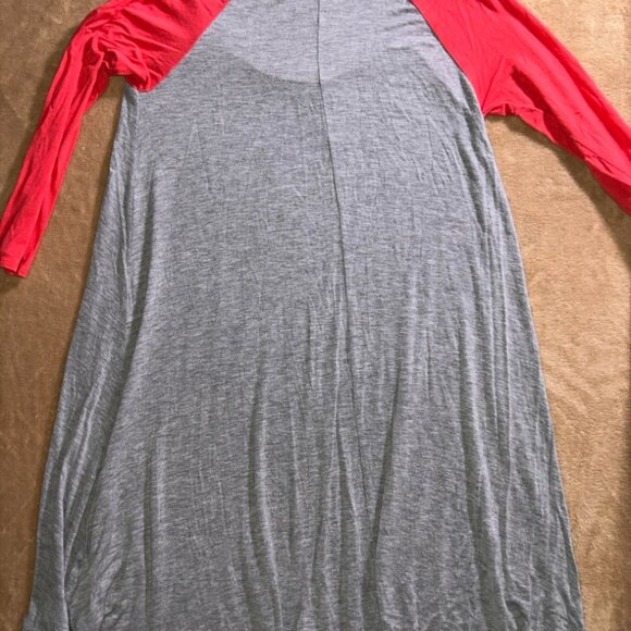 Heart & Hips Women Small Gray Pink 3/4 Sleeve Baseball Short‎ Tunic Dress (U) - Picture 5 of 5